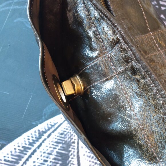 COACH brown leather shoulder bag 11009 - Picture 3 of 10